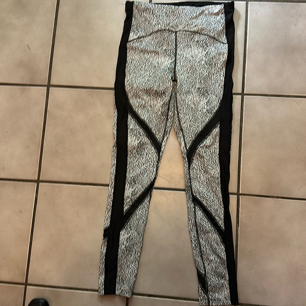 Black and white workout pants